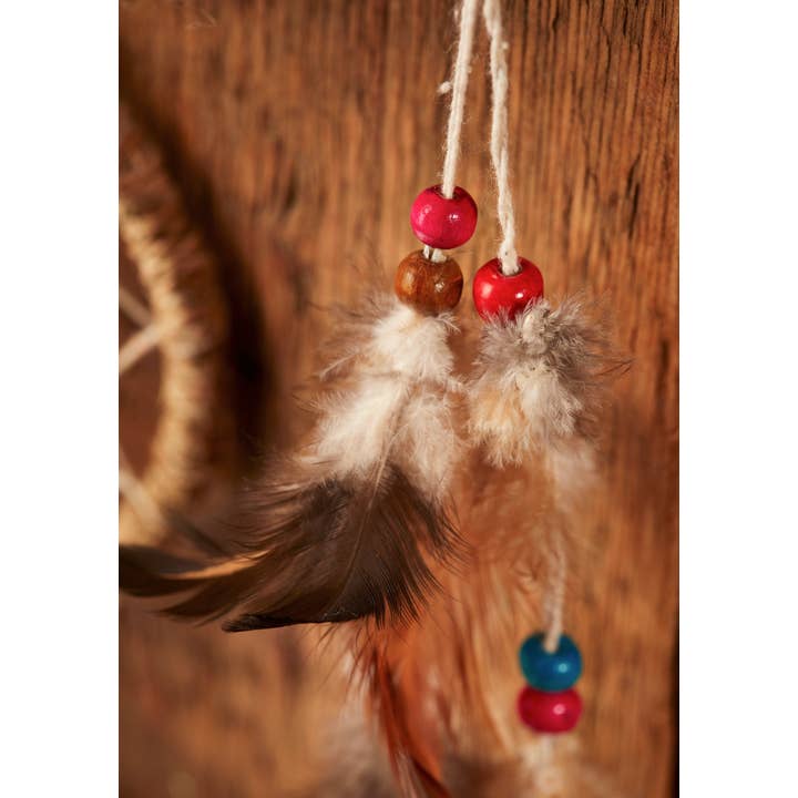 Namaste - Vente Attrape-rêve - Grand attrape-rêves naturel avec perles1