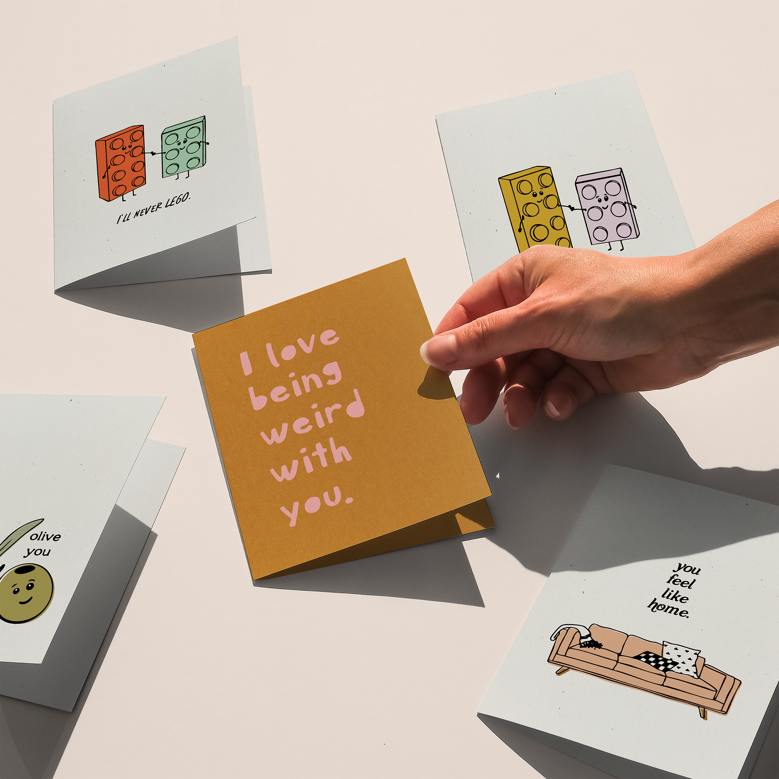 Opeful Press - Wholesale Love Card - I Love Being Weird With You - Foiled Greeting Card2