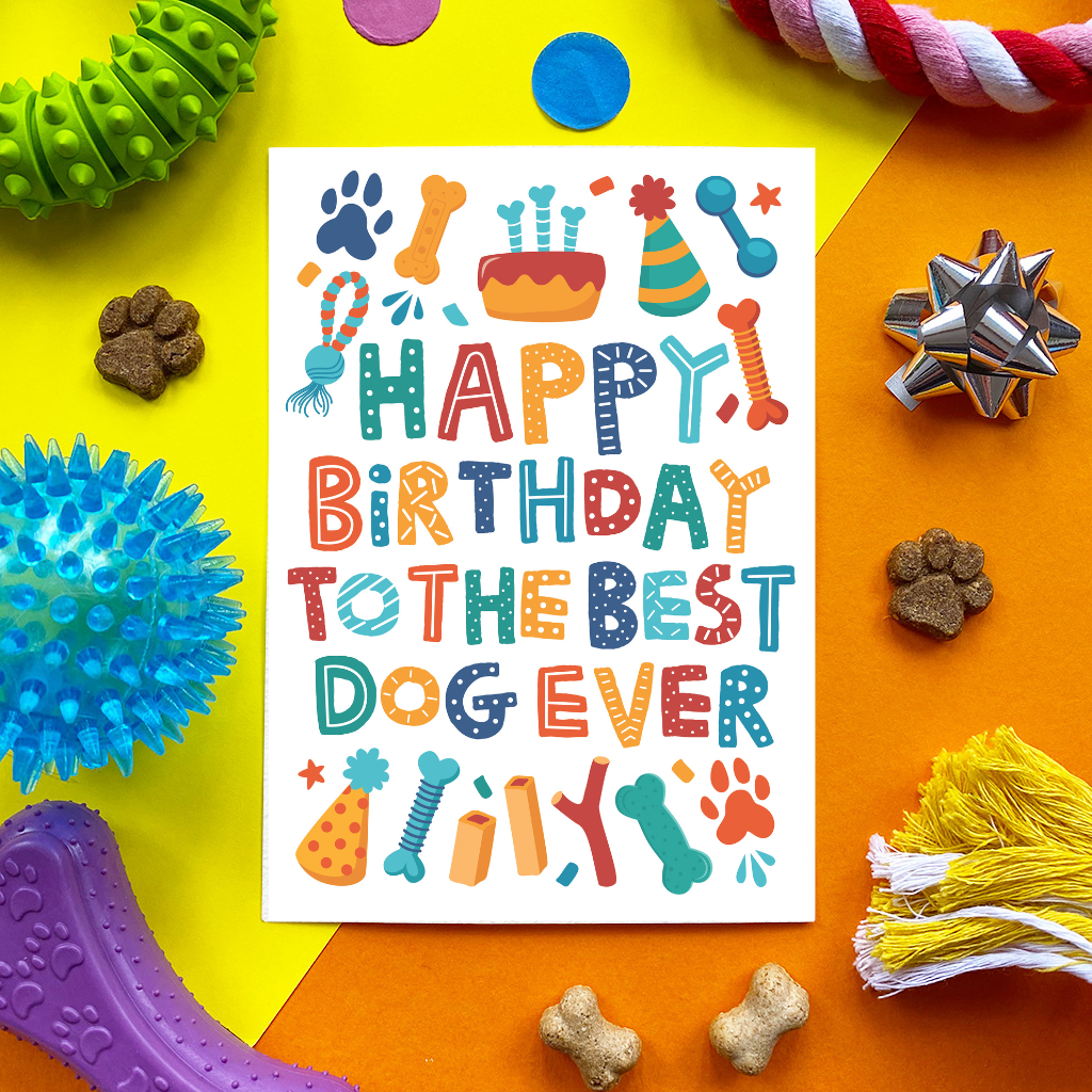 Scoff Paper - Wholesale Pet Treats - Dog - 🎈 Best Dog Birthday 25 – Edible Dog Card2