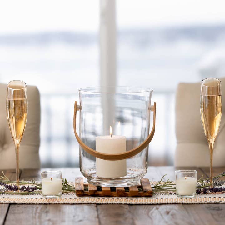 Jeanne Fitz - Wholesale Champagne Flute - Slant Collection Gold Champagne Glasses, Set of 2
