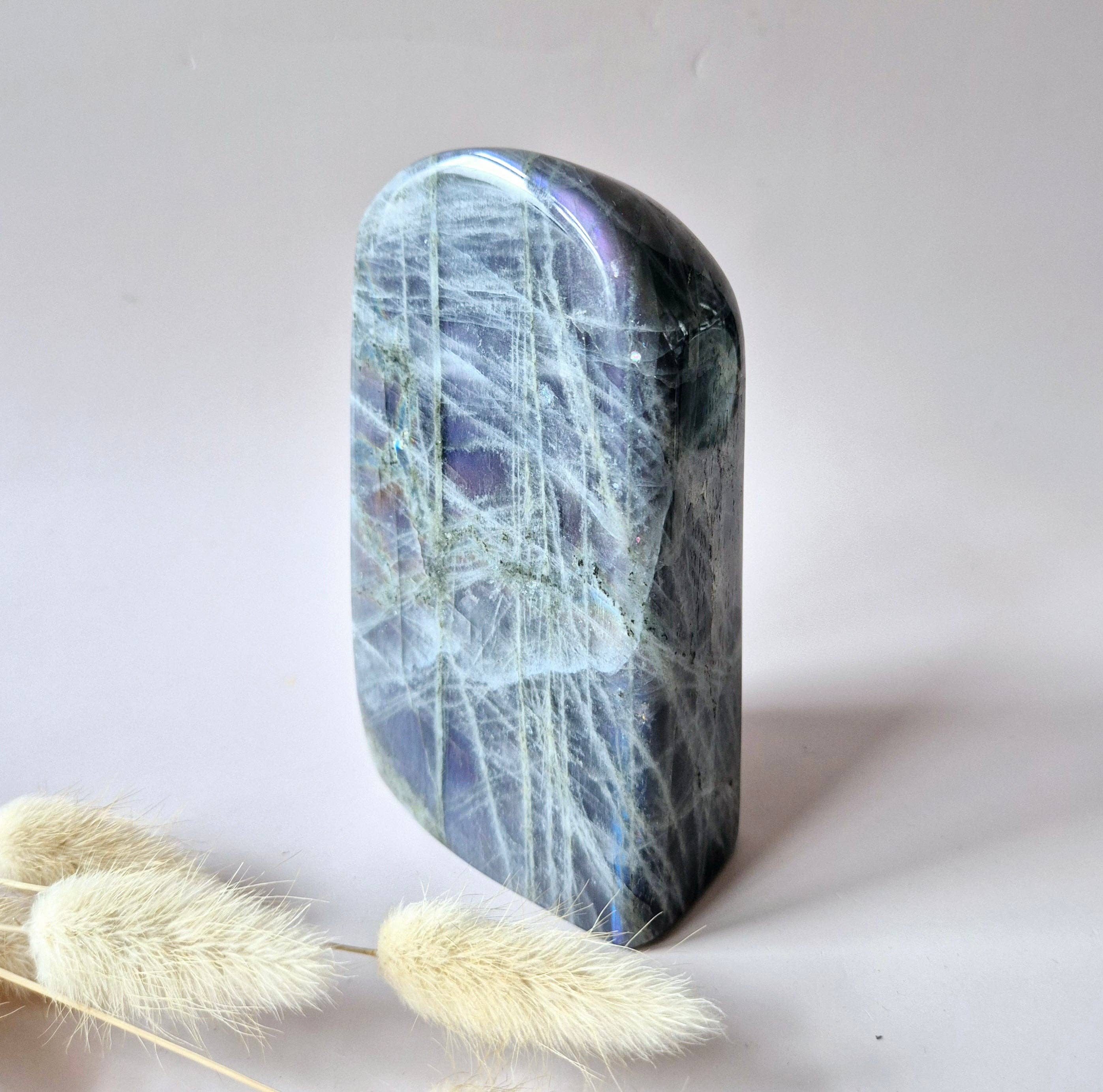 Moonlight Gemstones - Wholesale Spiritual Stone/Crystal - Purple Labradorite Freeform of 880g – Intense Flash & Spiritual Protection3