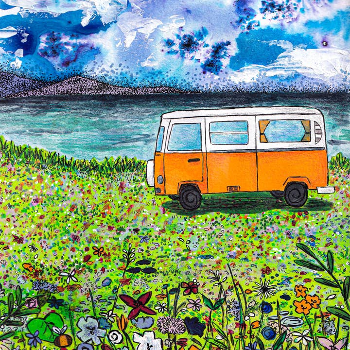 Cartão de Saudação Campervan Travel por atacado de Hannah Robinson Illustrations