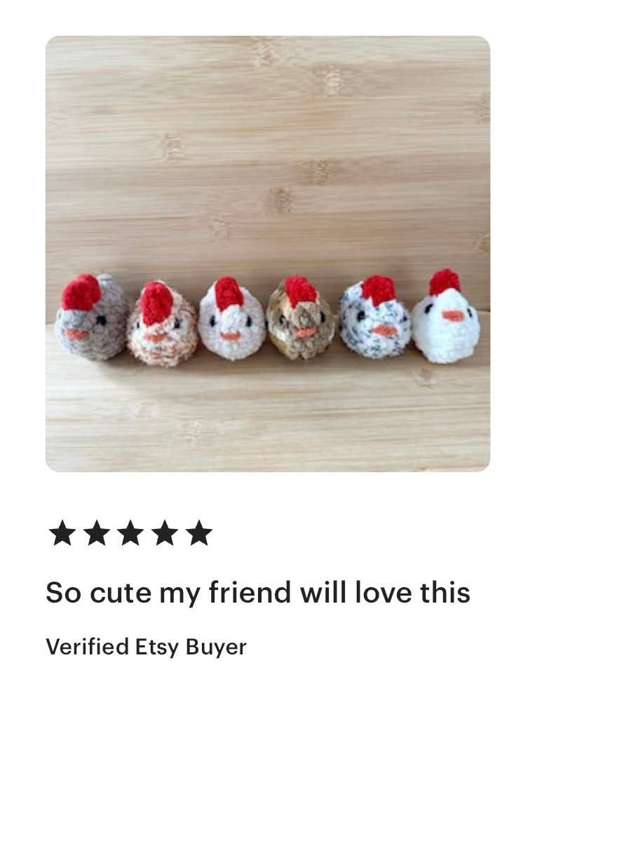 Cool Beanz Crochet - Vente Décorations de table - Petit poulet au crochet - couleur mystère !10