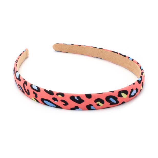 Inca UK – wholesale Pannband - Dam – 1,5 cm bred färgad hårband med leopardmönster