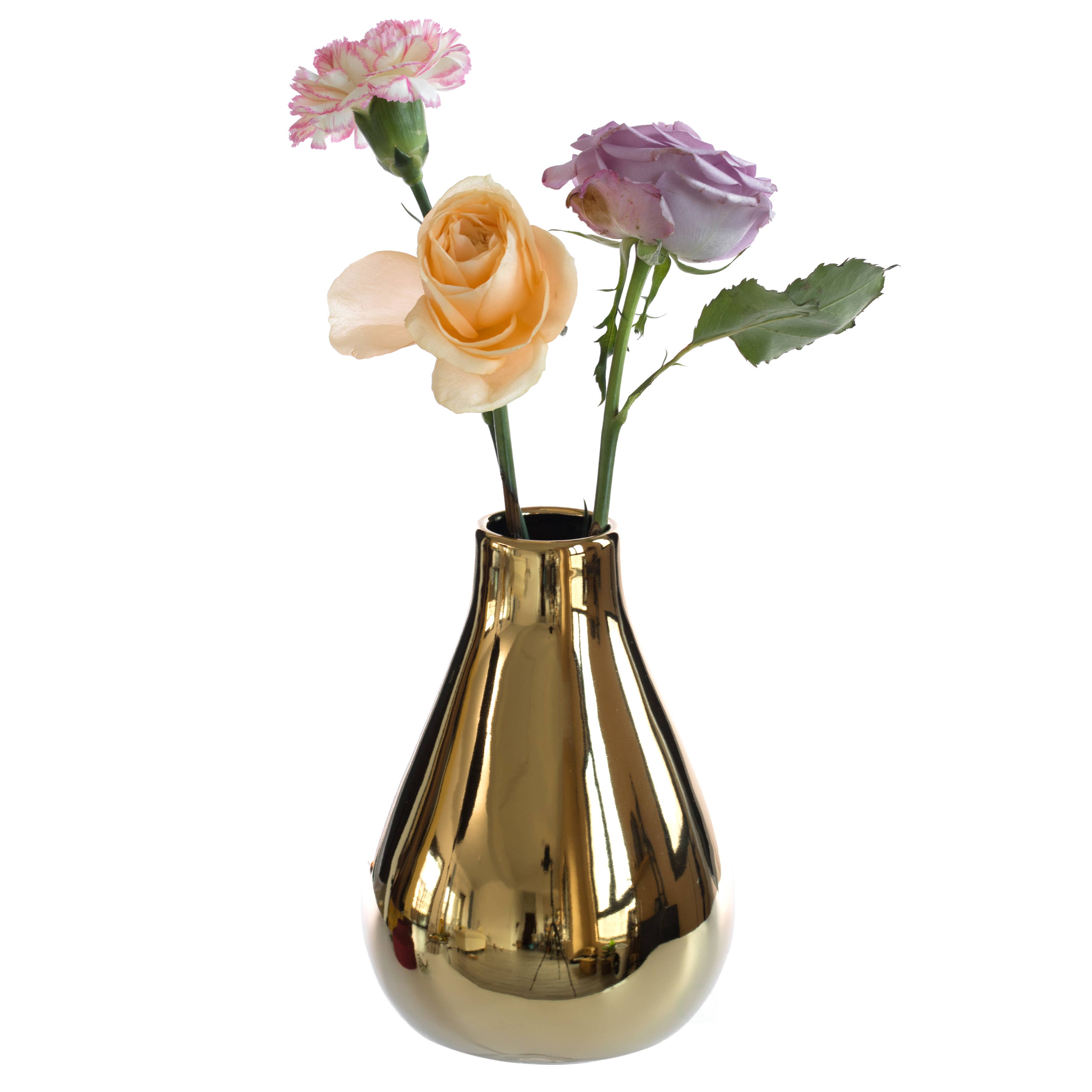 Quickway Imports - Wholesale Vase - Decorative Ceramic Modern Centerpiece Table Vase, Gold6