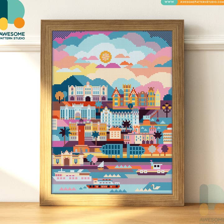 Santander Spain DS3119, Diamond Painting Kit - 120x162 for wholesale by Awesome Pattern Studio