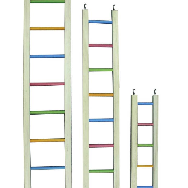 Happy Pet Products Ltd – Engroshandel Fuglegynge – Træ Stige Multi Farvet 61cm