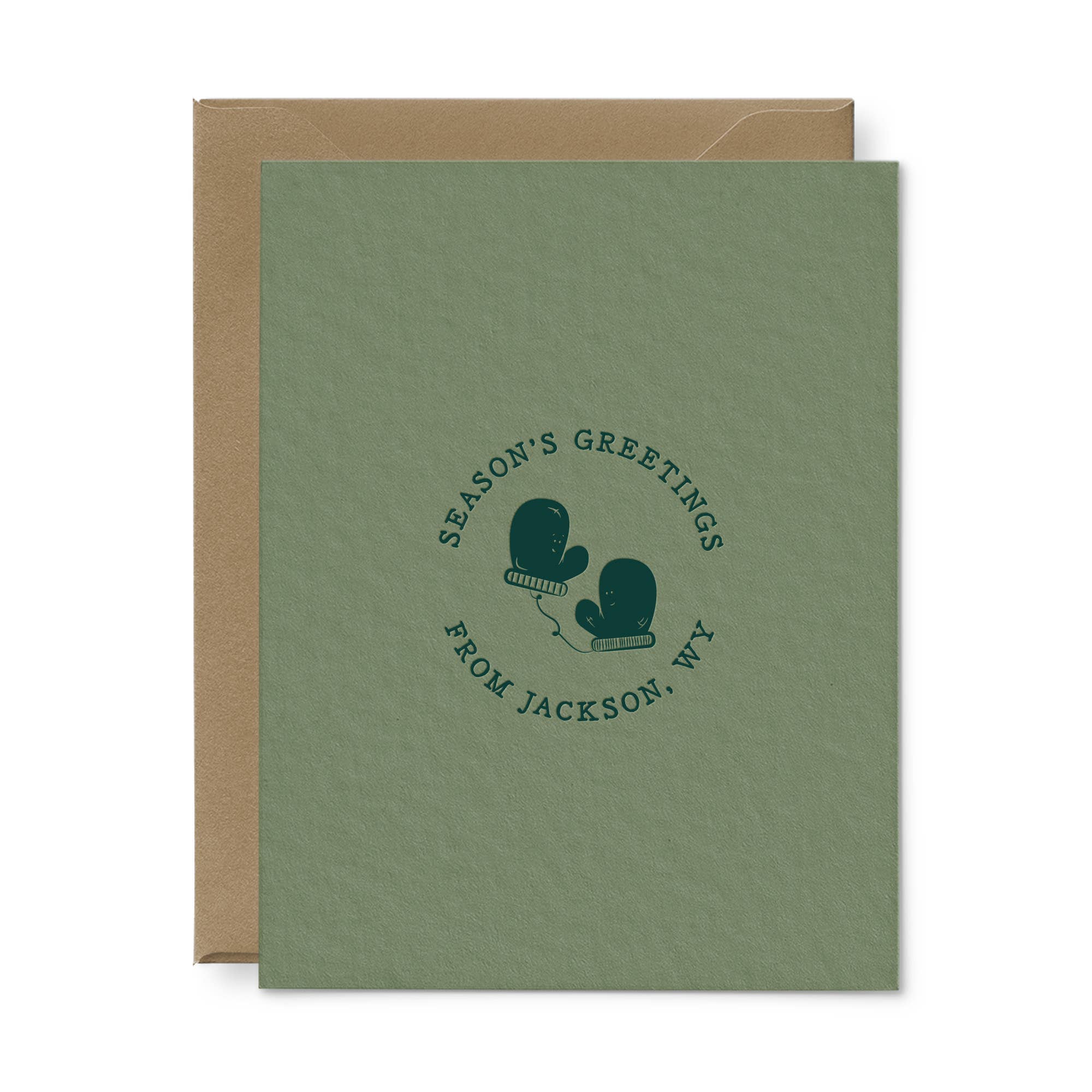 Ruff House Print Shop – wholesale Season’s Greetings card – Custom Holiday Greeting Card : Box of 67