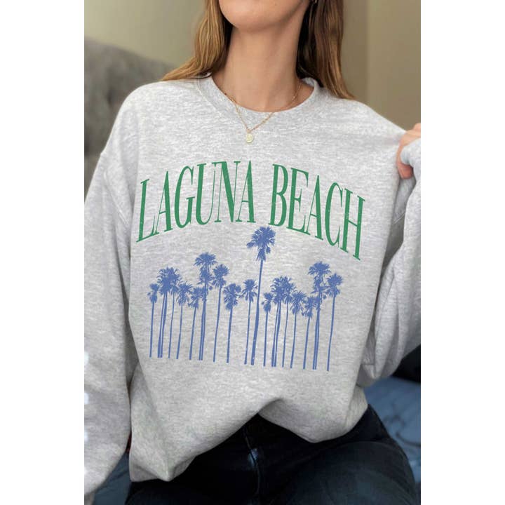 A. BLUSH CO - Wholesale Graphic Sweatshirt - Women's - LAGUNA BEACH Graphic Sweatshirt