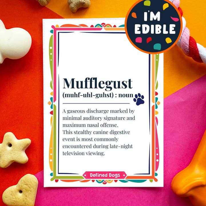 Mufflegust essbare Hundekarte für den Großhandel von Scoff Paper