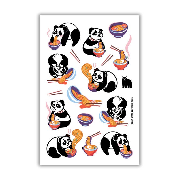 Ramen autour pour la vente par Four Bears Sticker Club