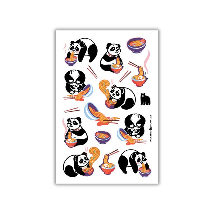 Ramen autour pour la vente par Four Bears Sticker Club