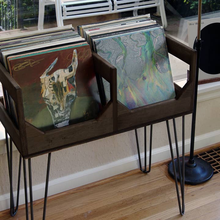 WickerWoodWorks - Wholesale Retailer display – Home & Living - The Deluxe Tall Boy Vinyl Record Storage1