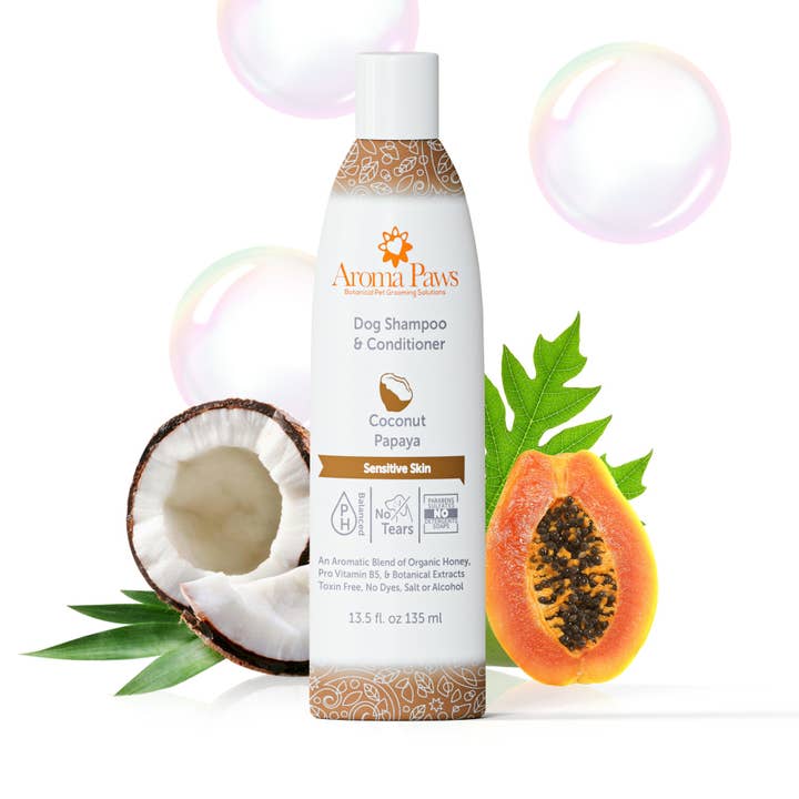 13.5 Oz. Shampoo Coconut Papaya for wholesale by Aroma Paws
