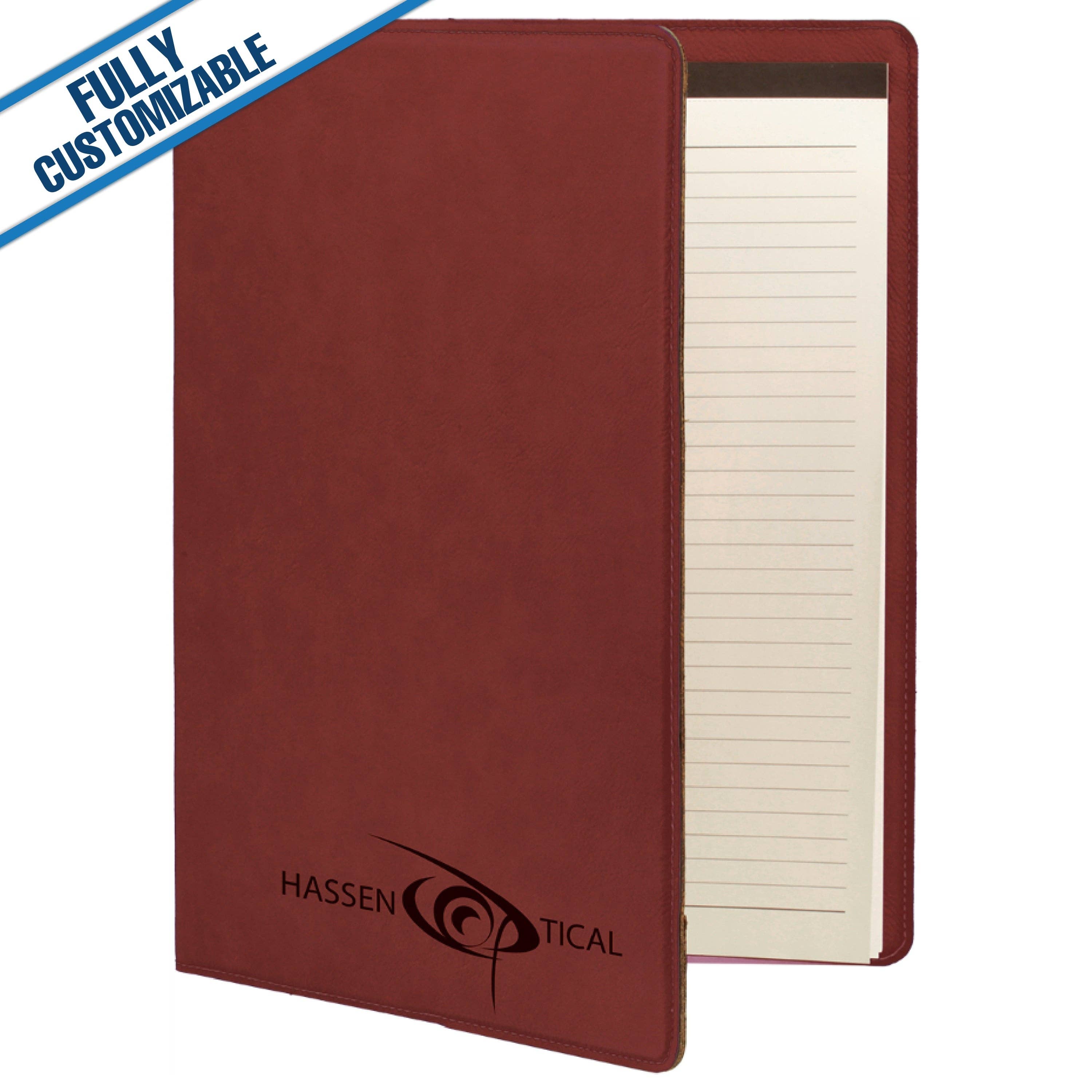 GiftWorksPlus - Wholesale Notepad - 7"x9" Leatherette Portfolio & Notepad - Fully Customizable6