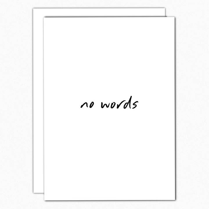 Sem palavras, luto, luto, empatia, empatia, cartão de simpatia por atacado de In A Nutshell Studio