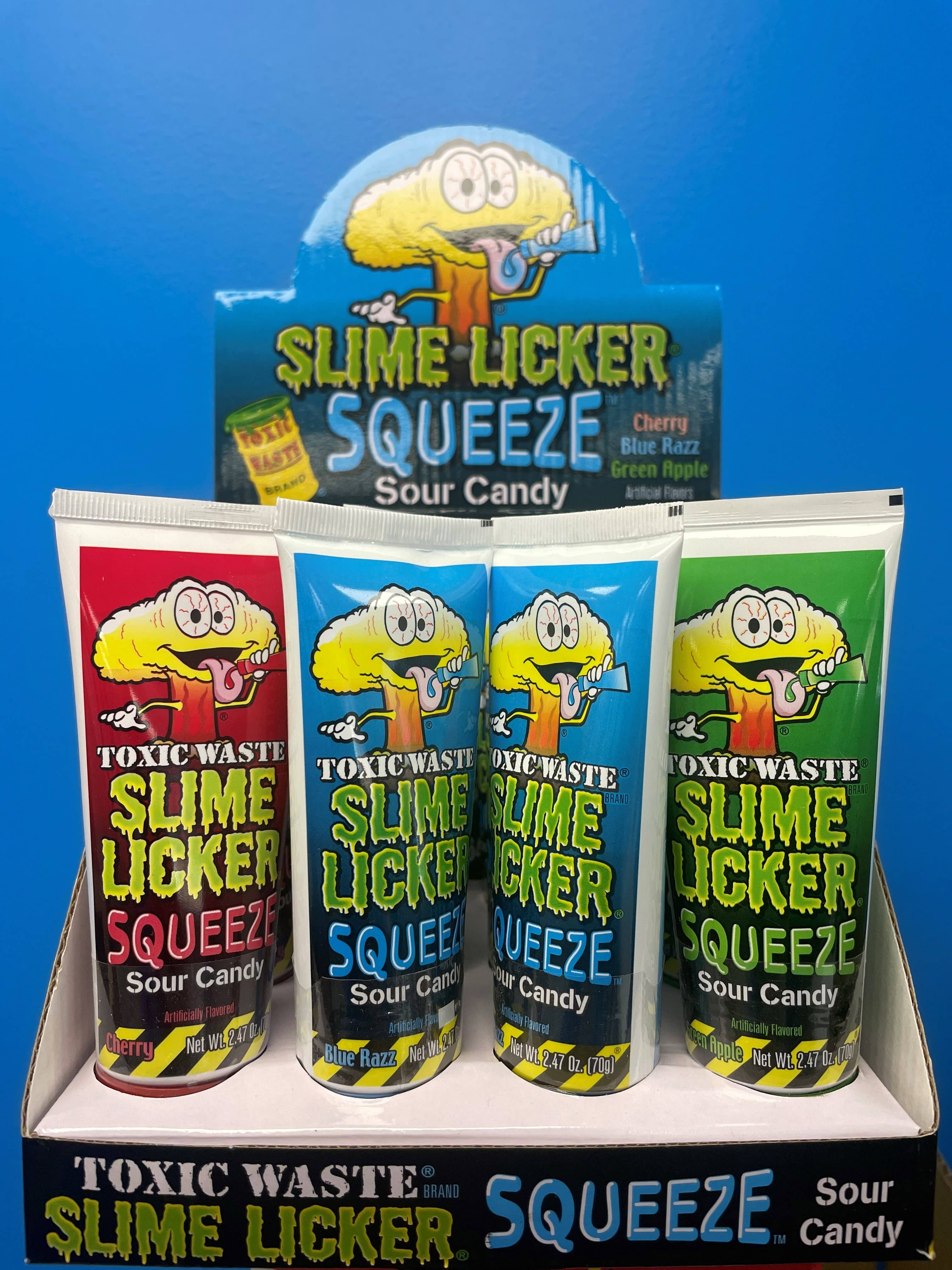 Grandpa Joe's Candy Shop - Wholesale Gummy - Toxic Waste Slime Licker Squeeze, 2.47oz, 12ct Case