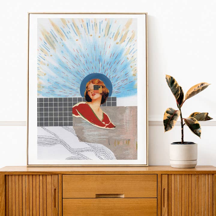 Rise' Vintage Sunburst Fine Art Print for wholesale by The Rising Space