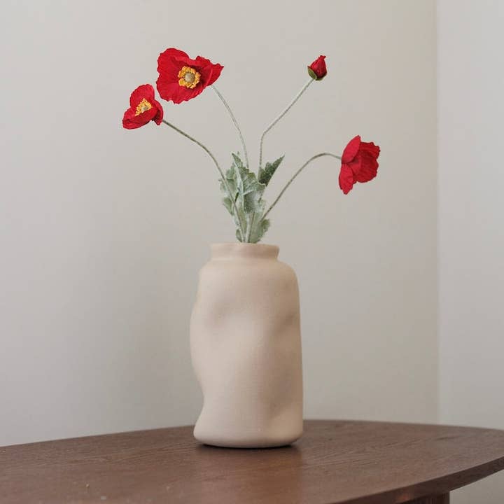 Artificial red poppy - high-end - real touch for wholesale by Flowrette