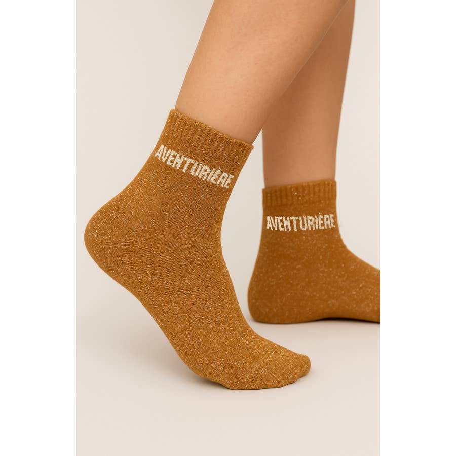 BALOTTI - Wholesale Socks - Women's - Glitter Humorous Socks ADVENTURER gift for women girls birthday Christmas0