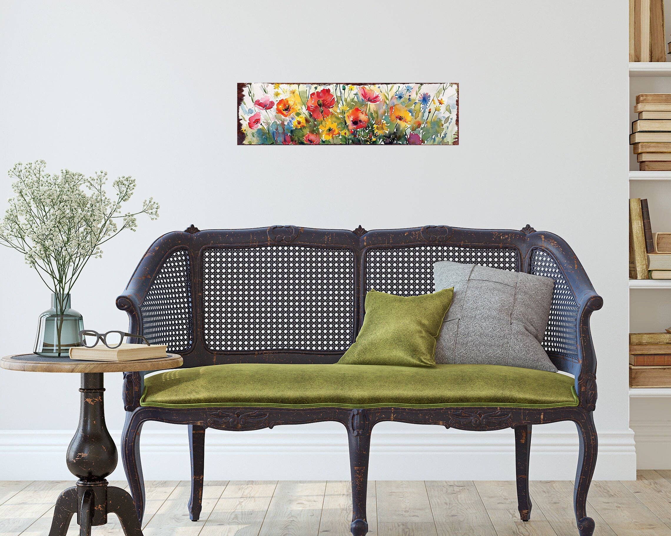 TX USA Corporation - Wholesale Sign - Spring Watercolor Wildflower Wall Sign - 32in Welcoming Home Decor4