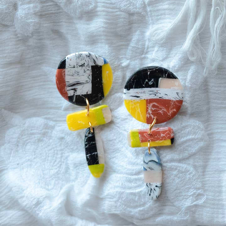 Store Patchwork Stud Øreringe for engroshandel hos Eleven Suns Jewelry