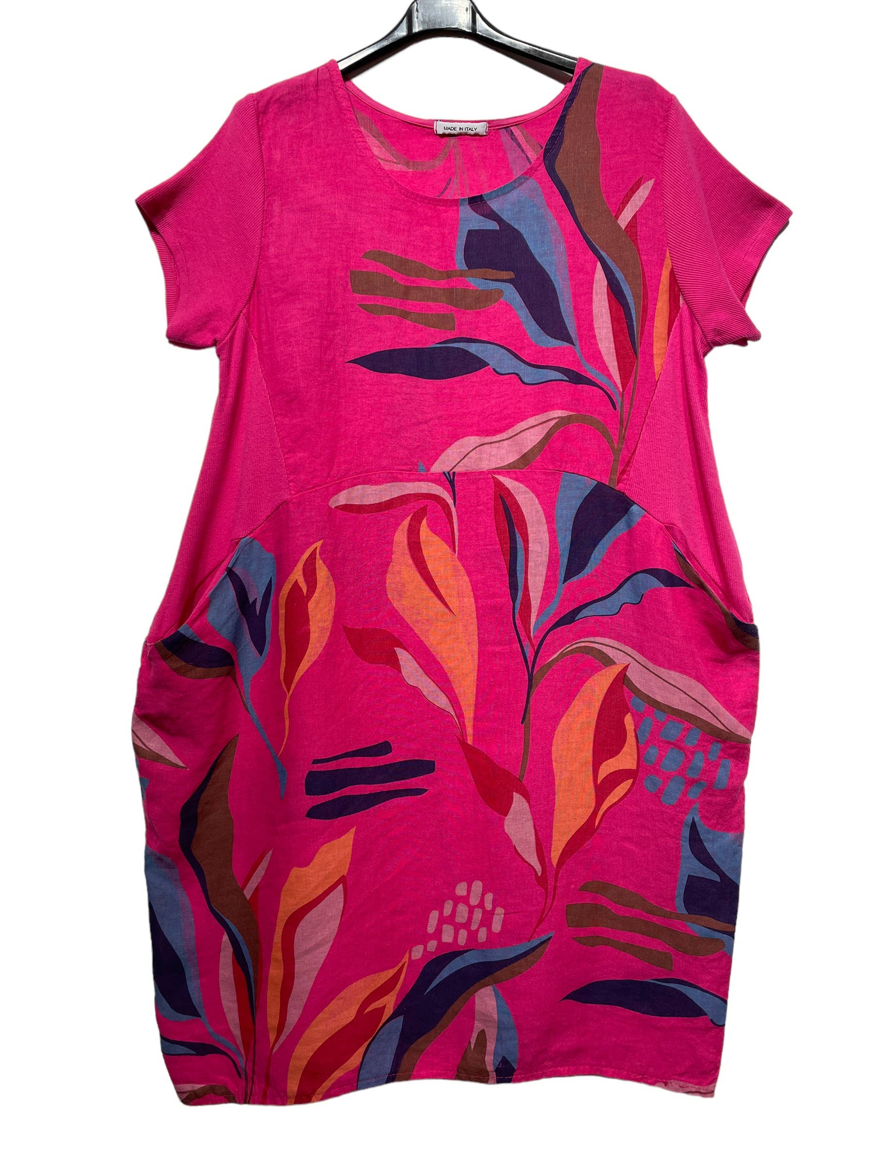 LINEN & COTTON HOUSE – Großhandel Tunika – Damen – TUNIKA AUS LEINEN 3533 BLUMEN1