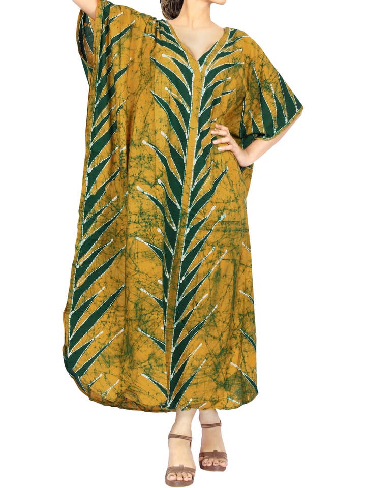Or La Leela Caftan Boho Batik pour femme grande taille 133311 en vente sur Faire2
