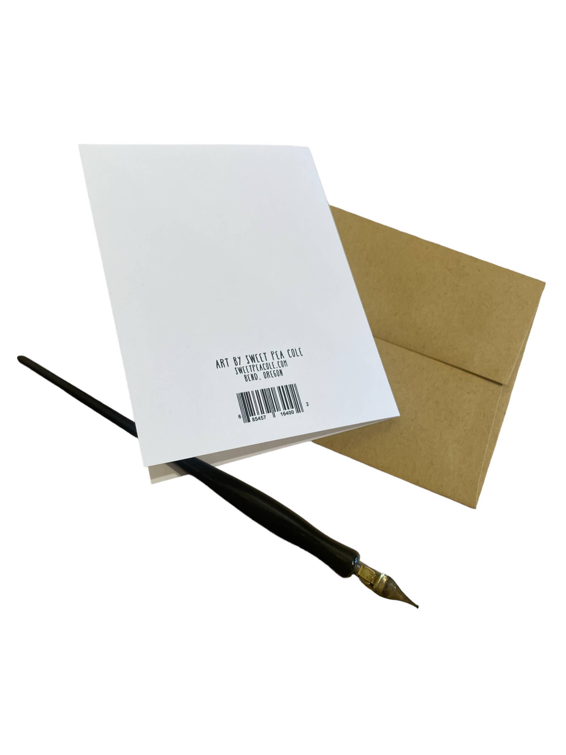 Sweet Pea Cole - Wholesale Stationery/Notecard Set - Two Trees (Douglas Fir + Hemlock Tree-Friends) Note Card3