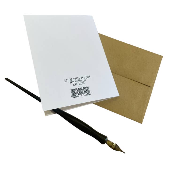 Sweet Pea Cole - Wholesale Stationery/Notecard Set - Two Trees (Douglas Fir + Hemlock Tree-Friends) Note Card3