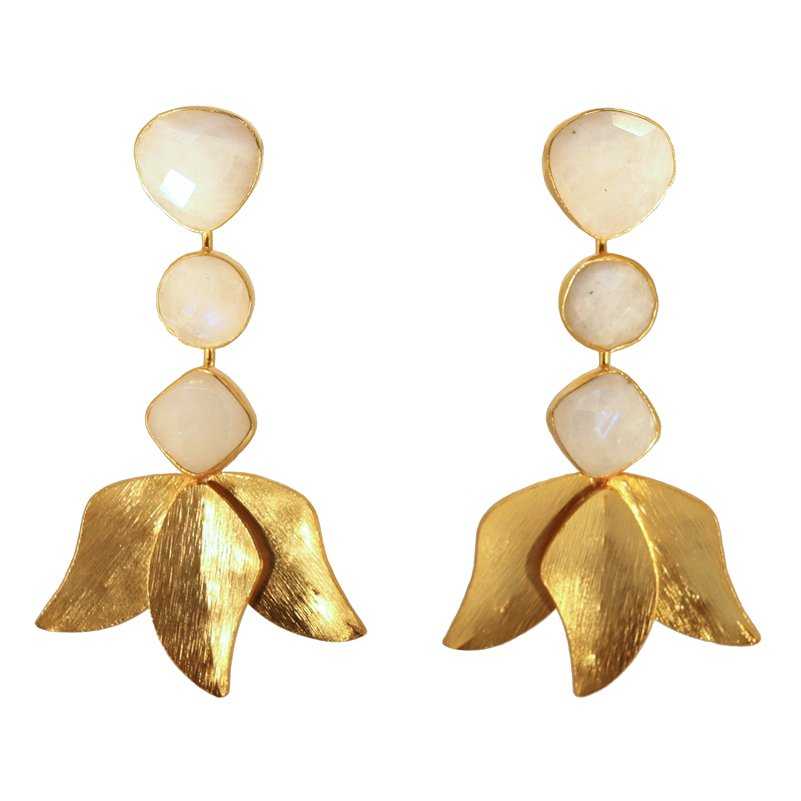 ACUS - Vente Boucles d'oreilles pendantes - Boucles d'oreilles Caprio Pierre de Lune0