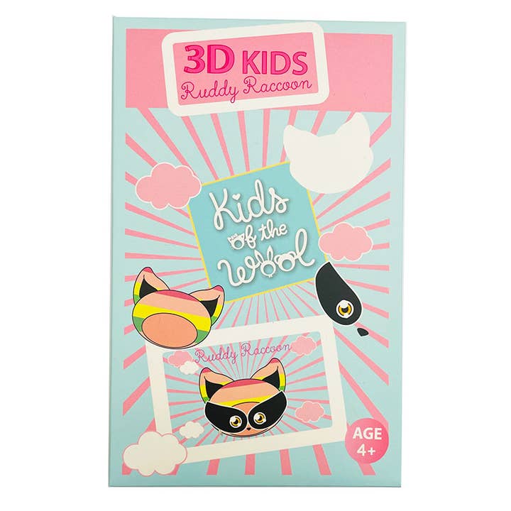 3D KIDS Ruddy Raccoon for wholesale by Kids of the wool