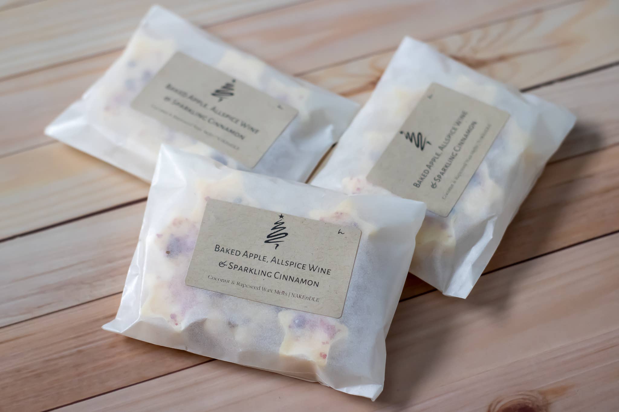 NAKEnDLE – wholesale Wax melt – Baked Apple & Cinnamon hand poured luxury Christmas Wax Melt5