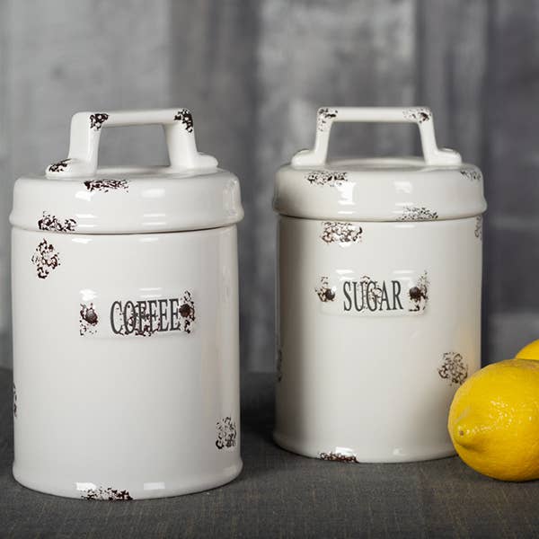 Pots à café et à sucre, lot de 2 pour la vente par Forpost Trade Inc