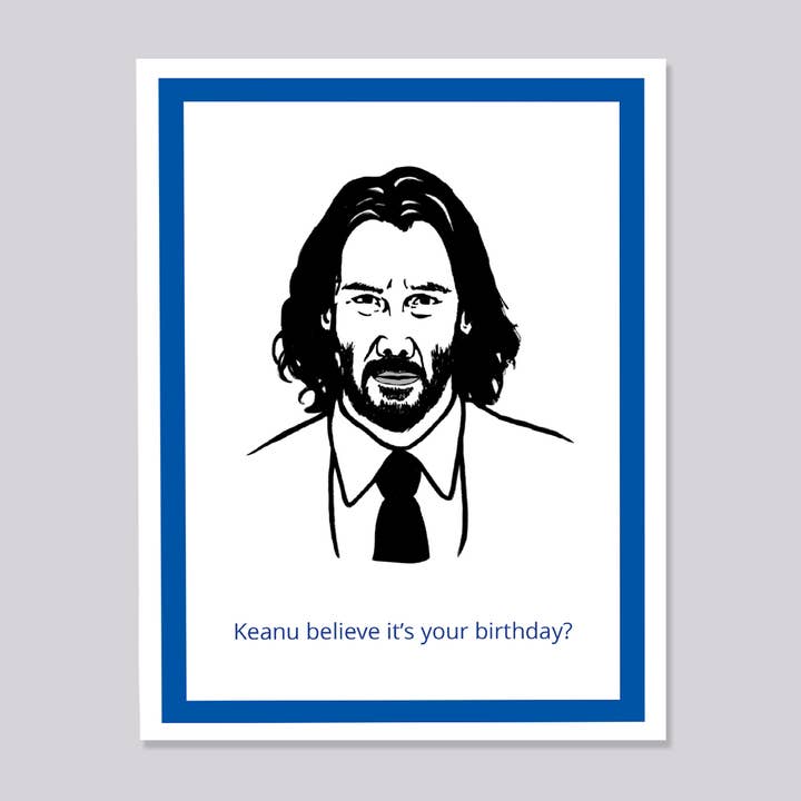 Design Corner - Wholesale Birthday Card - Keanu Reeves Birthday Card