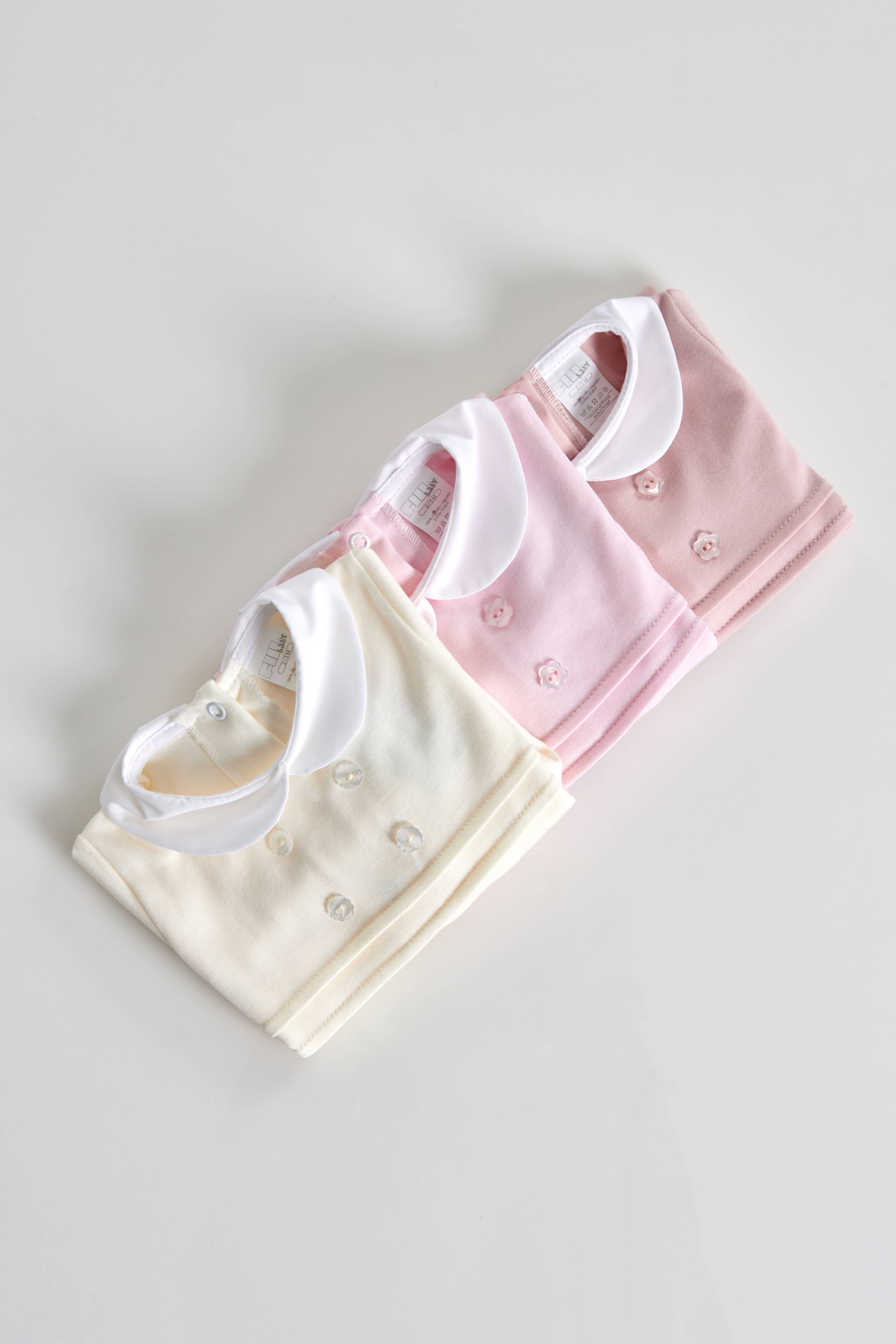 Amorim Gerações, LDA – Macacão - Bebé por atacado – Babygrow Algodão Botões Menina 2510B3