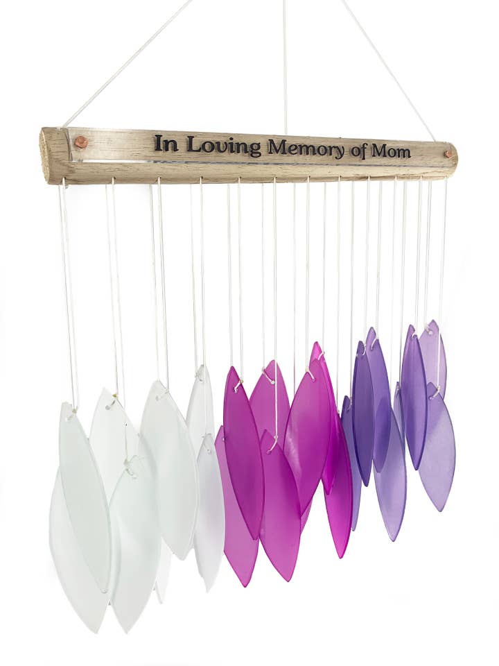 Stained Glass Memorial Wind Chime Sun Catcher Shelf Ready for wholesale by Weathered Raindrop