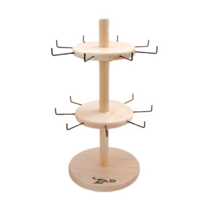 Two Tier Spinning Wood Display for wholesale by ZAD