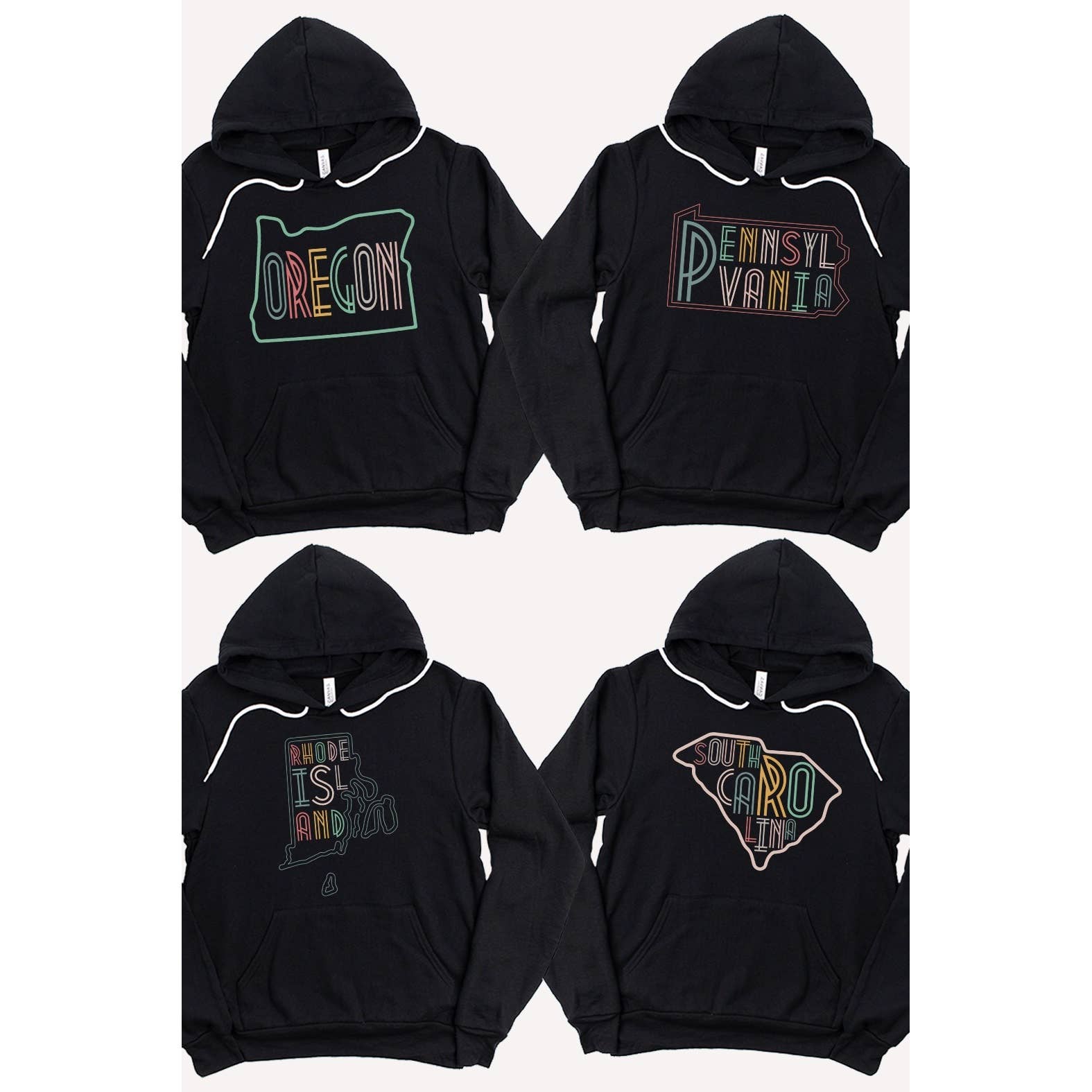 Kissed Apparel – wholesale Hoodie – Women's – Neon State Shape Graphic Hoodies10