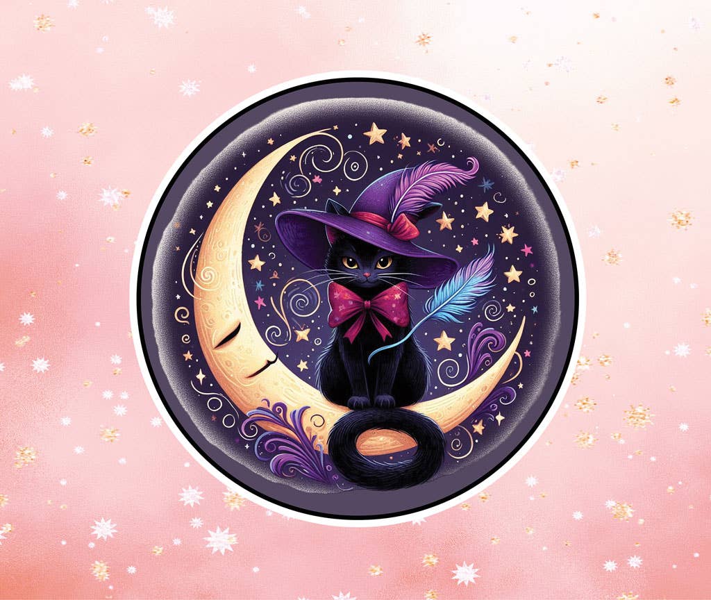 London Luxury Candles – wholesale Klistermärke – Cat Purple Moon Slices vinylklistermärke0