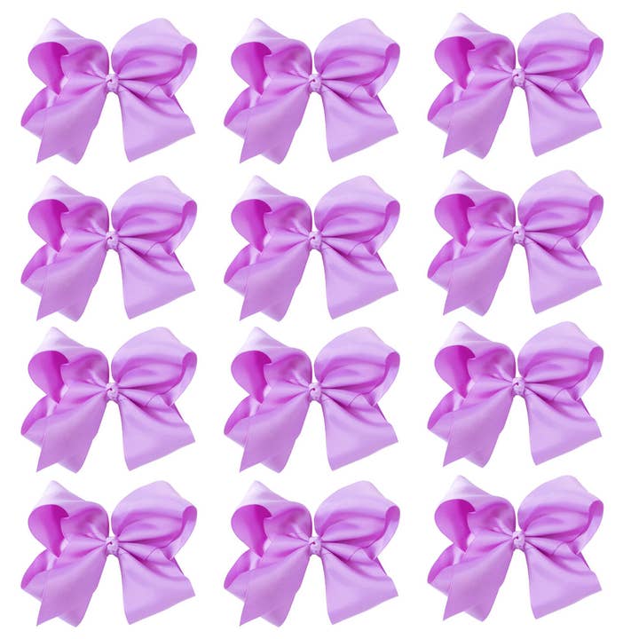 Hana - Wholesale Hair Bow - Kids - 8 Inch Hair Bow With Alligator Clip (12pc)7