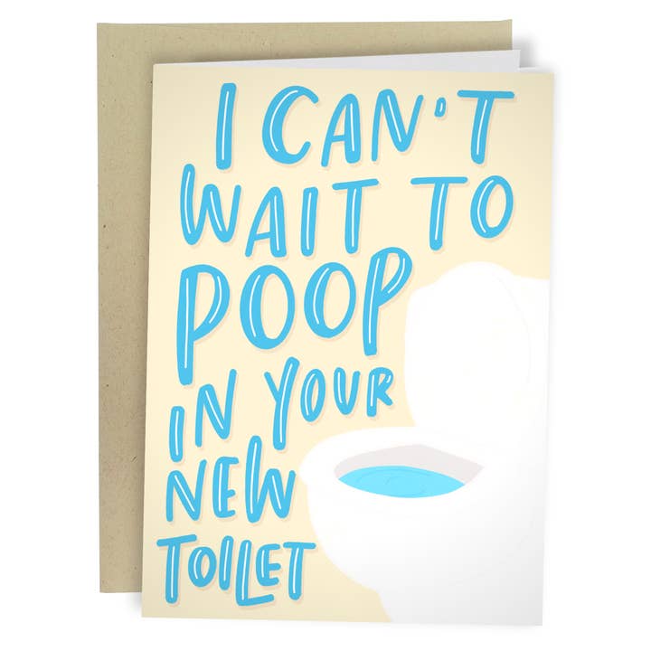 Sleazy Greetings - Wholesale House-warming card - Poop In Your Toilet