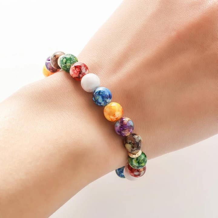 Ashlen - Wholesale Beaded Bracelet - 7 CHAKRA BRACELET (ADJUSTABLE)