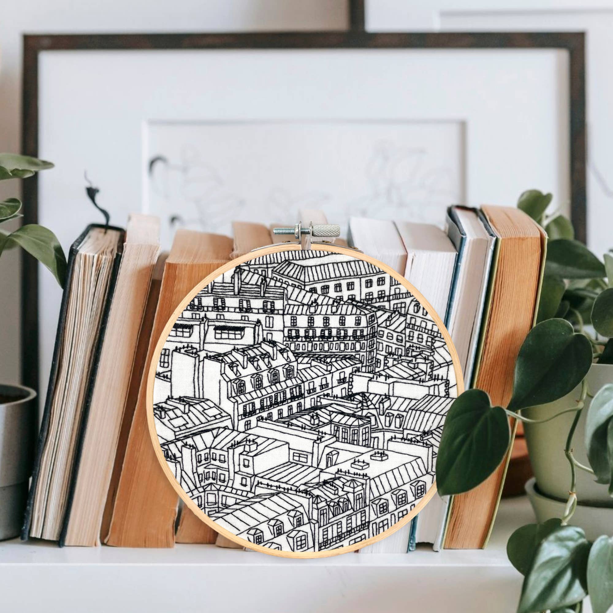 Embroidery and Sage - Wholesale Embroidery/Cross Stitch Supplies - Rooftops of Paris - embroidery kit3