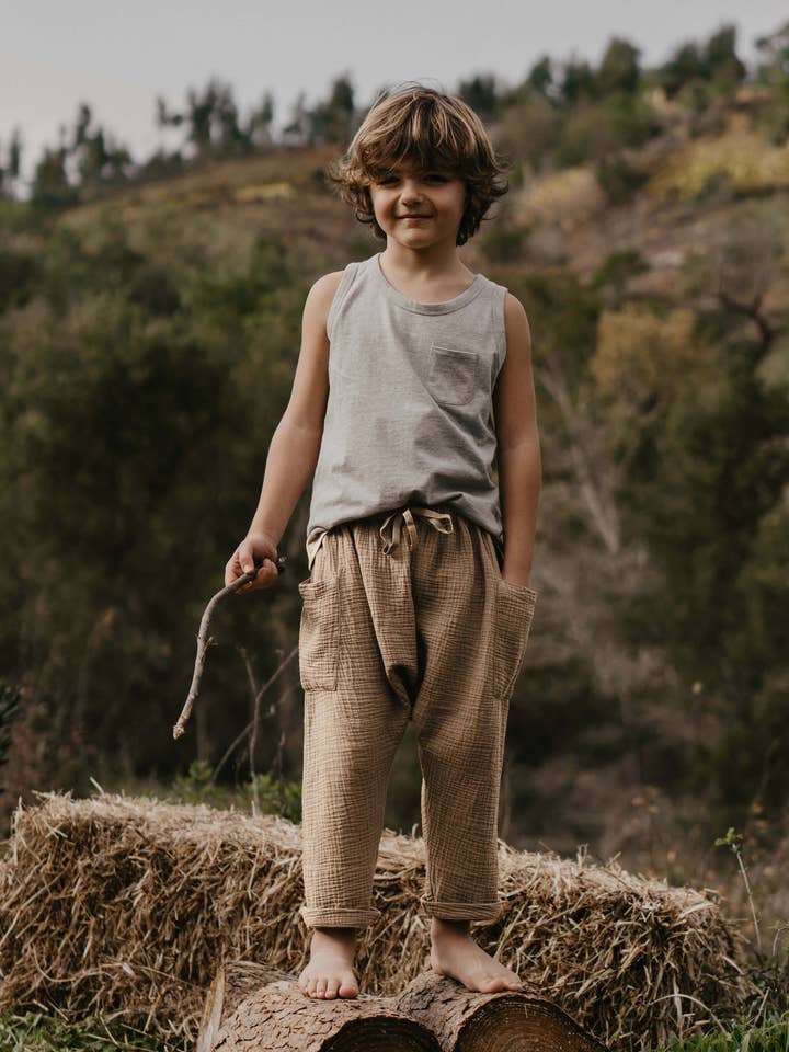 camel The Muslin Trouser for wholesale on Faire