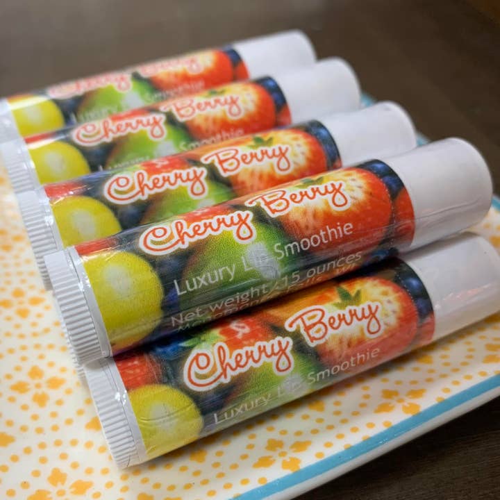 Cherry Berry Lip Balm, Lip Smoothies for wholesale by Poppy & Thyme