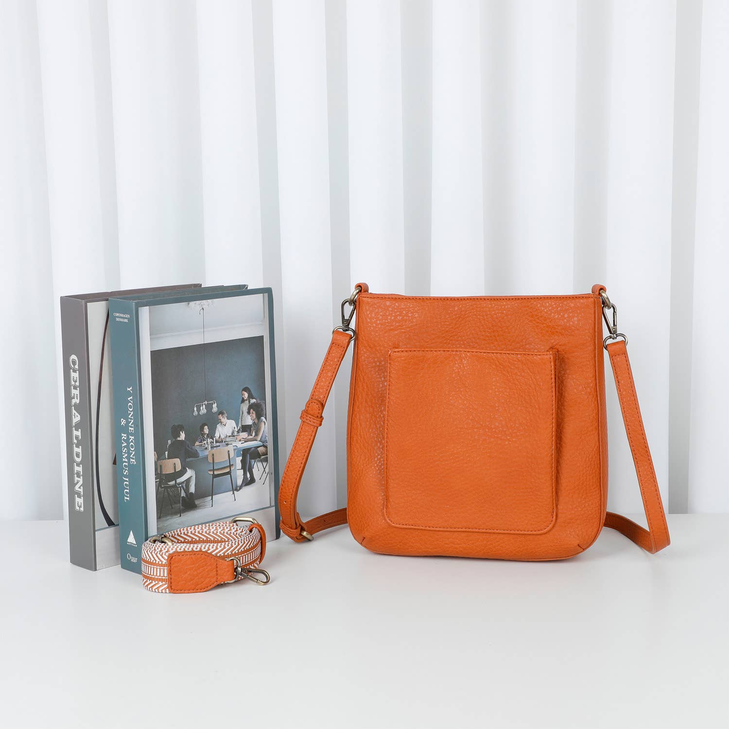 AMPERE CREATIONS - Wholesale Crossbody Bag - Women's - Zara Vegan Leather Multi Interchangeable Strap Crossbody Bag6