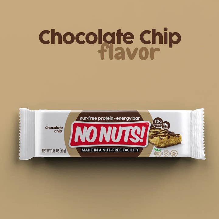 No Nuts! - Vendita all'ingrosso Barrette - Barrette Snack con Gocce di Cioccolato - Confezione da 12 Barrette10