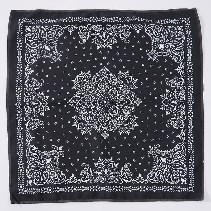 MKS America - Wholesale Bandana - Women's - Floral Bandana Head Wrap Kerchief Square Scarf18