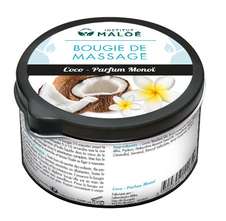 Institut Maloé - Wholesale Massage Oil/Gel - Coconut/Perfume organic essential oil massage candle0